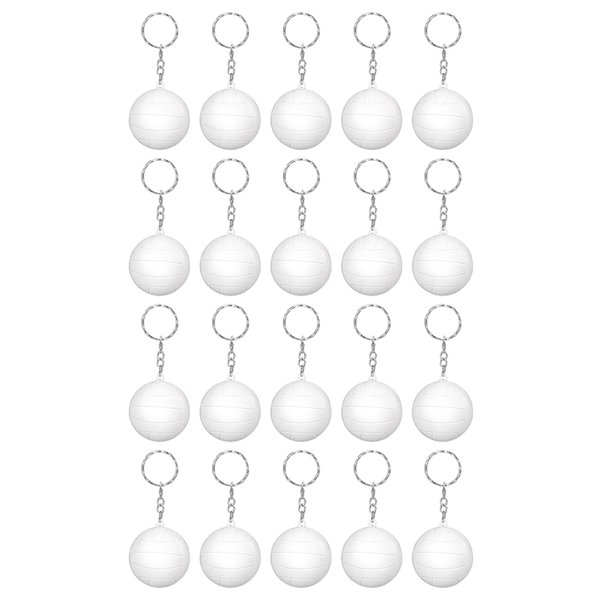 Paquete de 20 Llaveros de Pelota de Voleibol para Favores de Fiesta, Pelota AntiestréS de Voleibol, Premio de Escolar, Centro de Mesa Deportivo