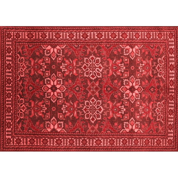 Ahgly Company Indoor Rectangle Persian Red Traditional Area Rugs, 7' x 9'