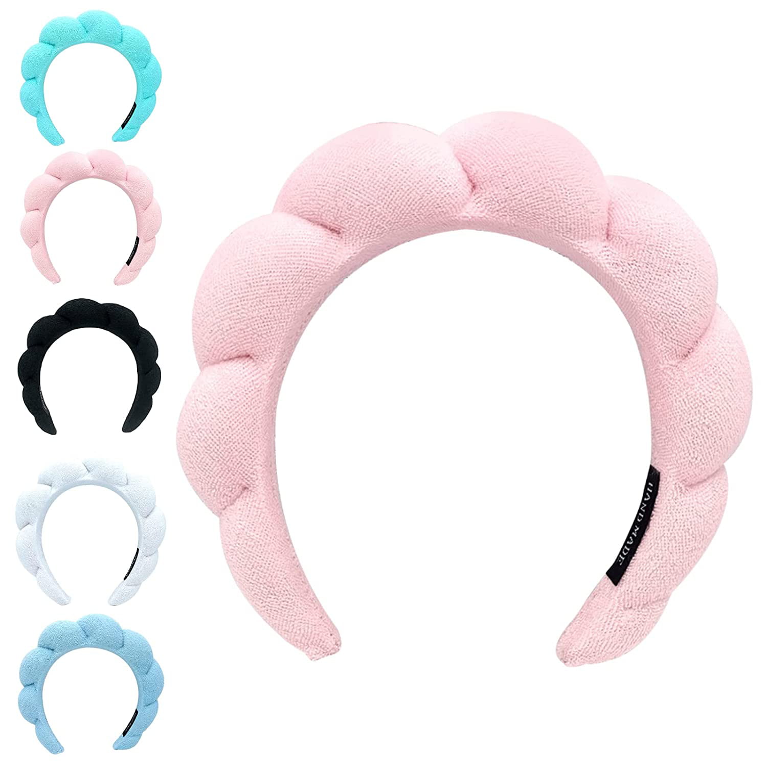 Headband For Makeup, Cat Ears Makeup Headbands For Women (white+grey+pink  3pcs)