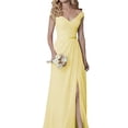 thumbnail image 3 of Vestido de noche de gasa sin mangas con cuello redondo, vestido de dama de honor de cintura delgada, vestido de Temperamnet sólido, vestido de fiesta de graduación, 3 of 5