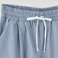thumbnail image 7 of Trendfront Women's High Waisted Plus Size Daisy Graphic Print Bermuda Shorts Elastic Waist Lightweight with Pockets Everyday Bottoms, 7 of 7