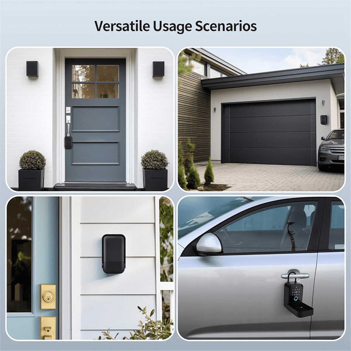 Smart Key Lock Box, Fingerprint, Control, Key, Password, Access Card, Bluetooth Unlock, Office Security - Wall-Mounted