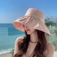 thumbnail image 2 of Sombrero de pescador con lazo para mujer, gorra de pescador con lazo, estilo panamá, de lujo, a la moda, para el sol y la playa, novedad de 2023 Fivean unisex, 2 of 2