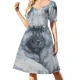 thumbnail image 2 of Keeshond pintura de Bellas Artes vestido de manga corta vestidos de verano señoras vestido de mujer, 2 of 8