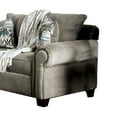 thumbnail image 2 of Fabric Upholstered Wooden Loveseat with Nailhead Trim Accents, Gray, 2 of 3