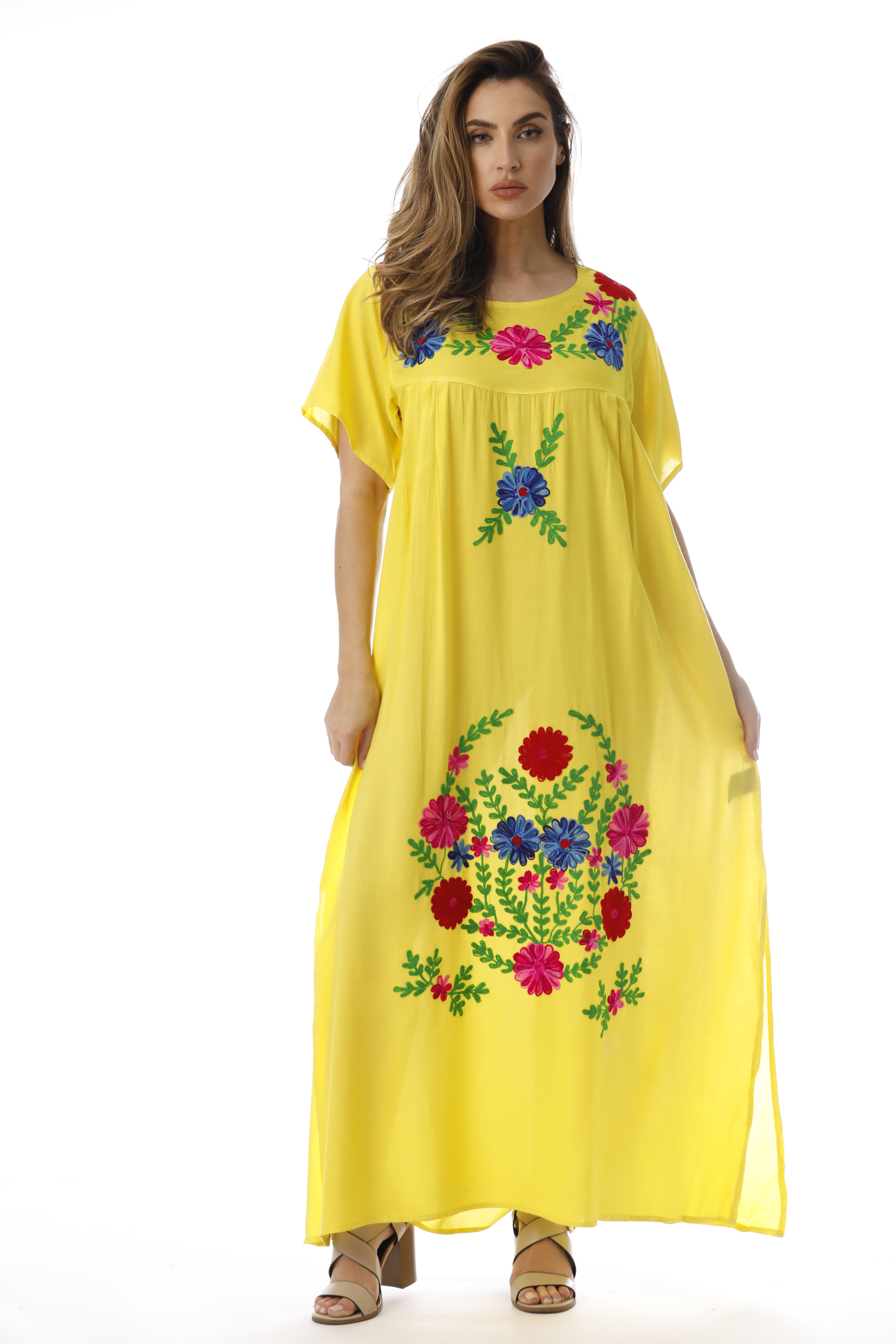 Riviera Sun Long Embroidered Dresses 