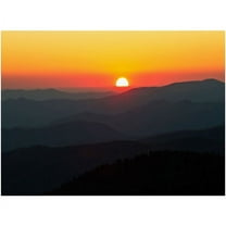 Trademark Fine Art "Great Smoky Mountains Sunset" Canvas Art by Pierre Leclerc