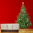 thumbnail image 4 of QJUHUNG Christmas Ornament Storage Box Heavy Duty Xmas Wreath Container with Sleek Zipper Artificial Wreaths  Durable Handles  Dual Zipper & Card Slot  Holiday Xmas Tear-Resistant Storage, 4 of 8