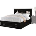 thumbnail image 1 of ACME Louis Philippe III Queen Bed in Black, 1 of 3