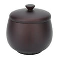 thumbnail image 1 of Spice Jar Sugar Bowl with Lid, Wooden Condiment Bowls Salt Sugar Container Salt Pepper Bowls Seasoning Condiment Containers for Chicken Powder Sugar Spice(Black), 1 of 8