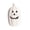 A, variant on Halloween Jack O Lantern, White Resin Pumpkin Candle Holder with Carved Face on Patio Porch, Spooky Fall Tabletop Figurine Decor