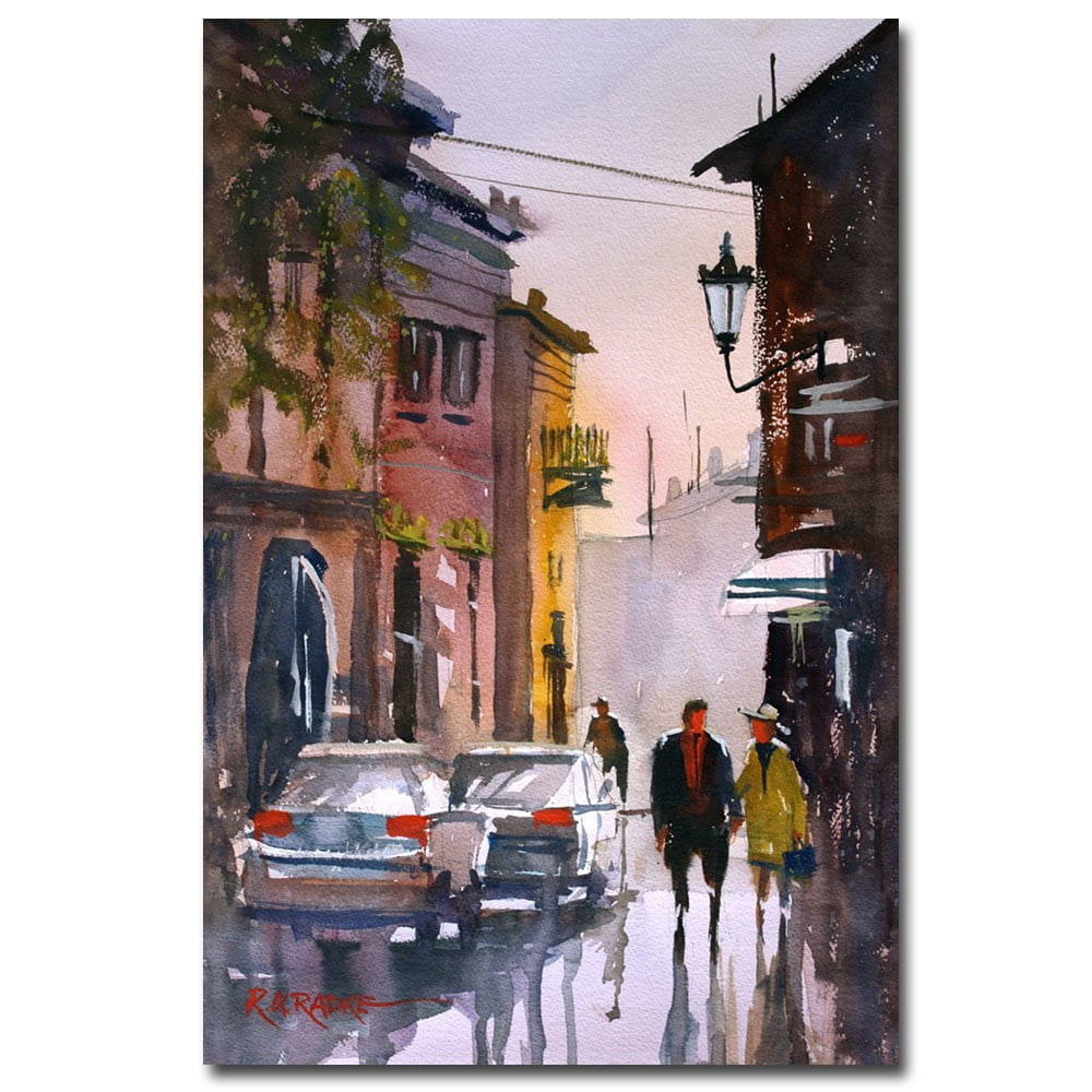 Trademark Art "Street Strolling in Greece" Canvas Art by Ryan Radke