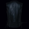 thumbnail image 6 of Milwaukee Leather ML1296 Women's Black/Purple Leather Side Laced Motorcycle Vest w/ Reflective Tribal 3X-Large, 6 of 8