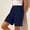 Navy, variant on Only Moment Women's Summer Sweat Shorts Polyester-Cotton Blend with Pockets High Waisted Stretch Long Bermuda Shorts for Summer Dressy Casual Athletic Shorts for Women Black,S