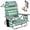 Blue+Yellow+Green, variant on PNKKODW Backpack Beach Chair with 5 Adjustable Positions, Built-in Cooler & Backpack Straps, Portable Folding Sand Recliner for Adults for Camping, Pool, Travel (Tropical Leaf)