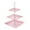 Pink, variant on Mefallenssiah Three-Tiered Fruit Tray Dried Fruit Tray Dessert Tray Multi-Tiered Cake Stand