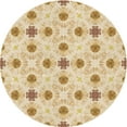 thumbnail image 1 of Ahgly Company Machine Washable Indoor Round Transitional Khaki Gold Area Rugs, 4' Round, 1 of 7