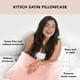 thumbnail image 3 of Kitsch Satin Pillowcase with Zipper for Hair & Skin, Softer Than Silk Pillow Cases Queen, Smooth Pillow Covers, Machine Washable, Wrinkle-Free, Cooling Satin Pillow Cases Standard Size 19x26 Micro Dot, 3 of 4