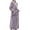 Purple, variant on FNFYFH Unisex Full Length Robe Soft Plush Shawl Collar Robes Thick Winter Spa Bathrobe Long Sleeve Sleepwear with Pockets