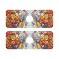 thumbnail image 7 of Yayeee Faucet Mat for Kitchen Sink 14.7" Diatomite Long Splash Guard Pad, Purple Floral Tomatoes, 2 Pack, 7 of 7