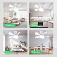 thumbnail image 5 of Ventiladores de Techo con Enchufe con Luces y Control Remoto - Luz de Ventilador con Enchufe con Bombilla LED Regulable, Ventilador de Techo Pequeño con Rosca, 5 of 5