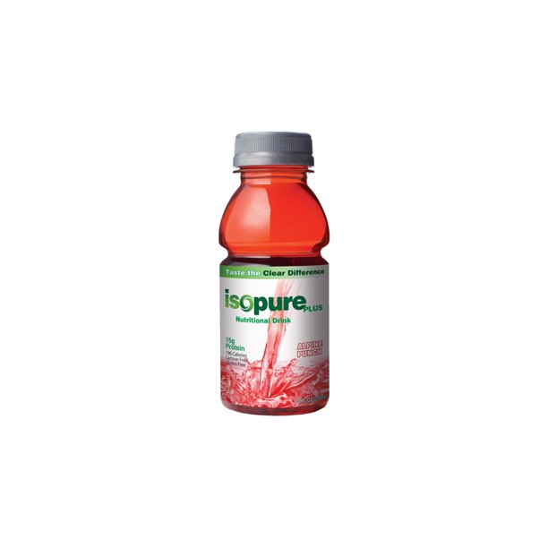 Isopure Plus Nutritional Protein Drink, Alpine Punch, 24 8 Fluid Ounce Bottles