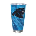 thumbnail image 1 of Taza térmica duradera de acero inoxidable 304 con tapa y pajita con temática del equipo de fútbol Panthers Taza térmica de acero inoxidable de 20 oz Taza para automóvil Adecuada para bebidas frías y, 1 of 8