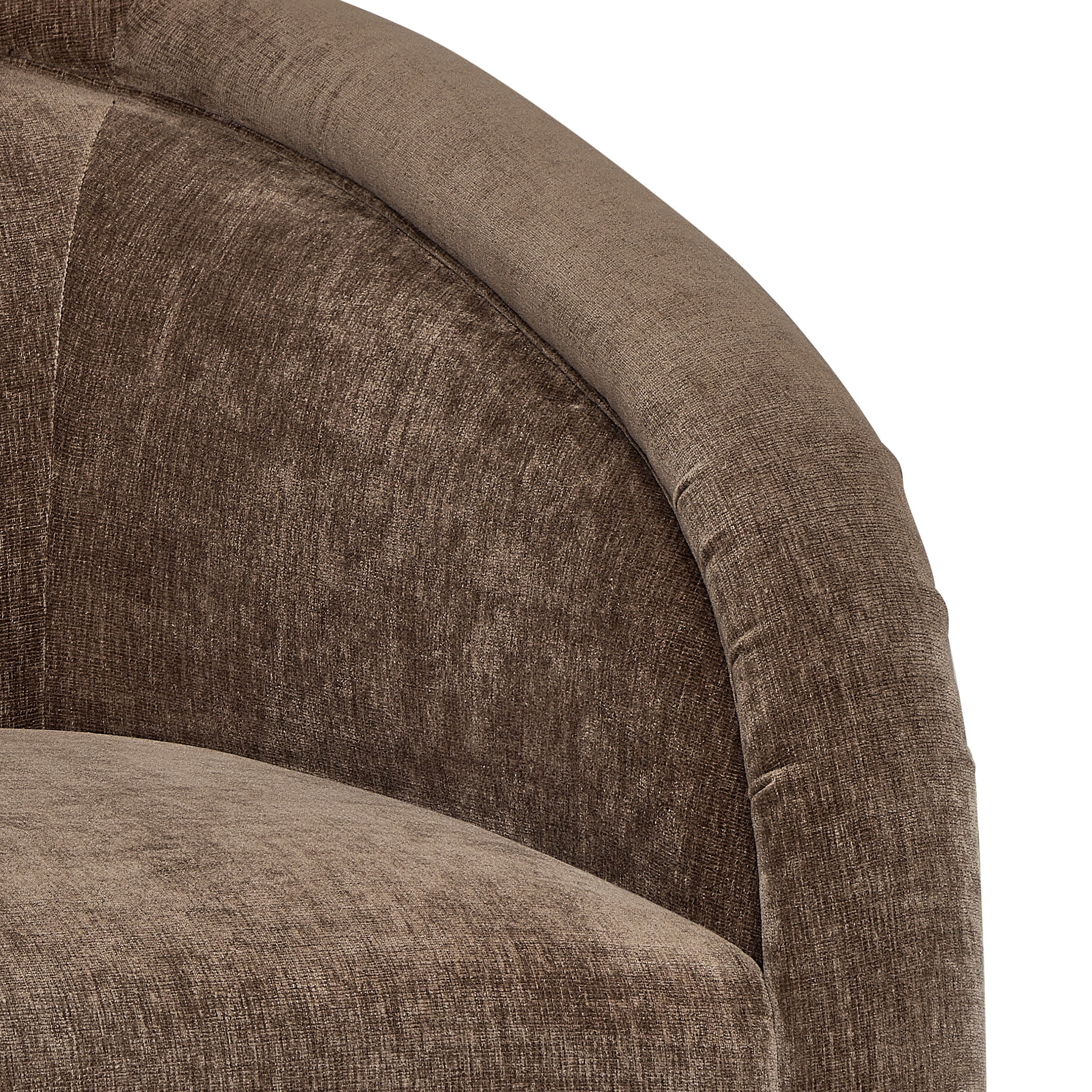 Better Homes & Gardens Sienna Modern Swivel Chair, Coffee Velvet Fabric
