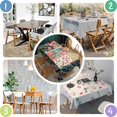 thumbnail image 3 of Pioneer Flower Floral Print Pattern Rectangle Tablecloth 60"x102",Waterproof Polyester Rectangle Table Cloth, Wipeable Spillproof Polyester Tablecloth for Dining, Camping, Indoor and Outdoor, 3 of 6