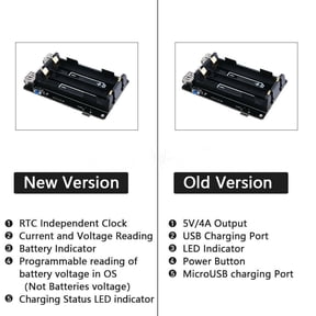 1 Set 5V UPS With RTC Uninterruptible Power Supply 18650 Battery Charger Charging LED indicator For Raspberry Pi 4B/3B+/3B