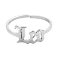 thumbnail image 1 of DPTALR Twelve Constellation English Letter Ring Opening Stainless Steel Adjustable Ring, 1 of 2