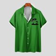 thumbnail image 1 of Mefallenssiah Mode Hommes Confortable Impression Manches Courtes Col Chemise Chemisier, 1 of 4