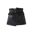 thumbnail image 1 of Dewadbow Autumn Winter Kids Girls A-Line Leather Skirts Toddler Infant High Waist Midi Skirt with Pockets, 1 of 6