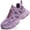 Purple, variant on SKIUHS Women’s Steel Toe Work Shoes, Puncture Resistant Lightweight Safety Sneakers, Breathable Lace-Up Non Slip Work Shoes, All Black