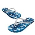 thumbnail image 2 of Chririnla Women's Shark Print Beach Flip Flop Non-Slip Comfortable Lightweight Soft Footbed Slides Sandals Ladies Arch Support Quick Dry Flats Slippers for Outdoor Walking, 2 of 7