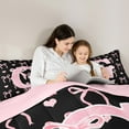 thumbnail image 6 of Feelyou Pink Initial Letter Bedding Comforter Set, Monogrammed G Twin Comforter Sets, Princess Bowknot Bedding Set, Ultra Soft Room Decoration, 2pcs, 6 of 9