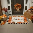 thumbnail image 4 of HomeKingdee Pumpkins Leaves Fall Door Mat Welcome Decorative Doormat Autumn Harvest Thanksgiving Rustic Low-Profile Floor Rug Switch Mat, 4 of 6