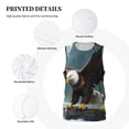 thumbnail image 3 of Sikiie Forest River Bald Eagle Basketball Jersey Reversible Men's Mesh Athletic Sports Shirts Training Practice S-4XLLarge, 3 of 6
