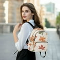 thumbnail image 6 of FORMRS Mini Backpack Purse for Women Travel Daypack Casual Shoulder Bag, Brown Autumn Leaves, 6 of 7