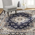 thumbnail image 4 of Home Dynamix Premium Sakarya Traditional Medallion Area Rug, Navy Blue/Brown, 9'2"x12'5", 4 of 6