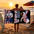 thumbnail image 6 of Diceymbol American Flag Beach Towels Oversized 63x31 In Quick Dry Sand Free Microfiber Beach Towel Soft Absorbent Large Lightweight Travel Towel For Adult Beach Pool Vacation Use, 6 of 6