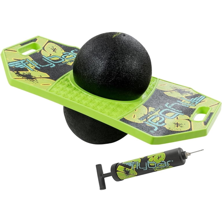 Flybar Pogo Trick Ball Green, Anti-Slip Deck, 160 Lb Capacity photo 1