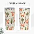 thumbnail image 3 of Cute Little Foxes And Trees Tumbler Travel Coffee Mug With Flip Lid 20 Oz Insulated Tumbler Cup Gift For Father Mother Friend Birthday, 3 of 6