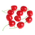 thumbnail image 5 of 10 piezas de cerezas rojas artificiales de espuma de imitación de fruta realista para decoración de bodas y fiestas, 5 of 5