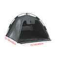 thumbnail image 3 of Portable Pet Tent for Small Cats & Dogs, Waterproof Breathable Foldable Indoor/Outdoor with Cushion, Gray 40x40x40cm, 3 of 6