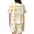 thumbnail image 3 of Picia Farm Bee Cute Honey Pajamas Sets for Women Soft Short-Sleeved Pjs with Lounge Shorts Two Piece Sleepwear-Small, 3 of 9