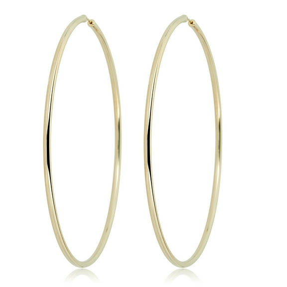 AVORA 14K Yellow Gold Polished Endless Continuous Hoop Earrings