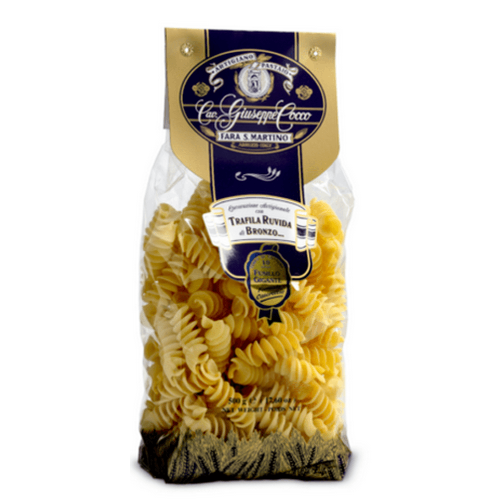 G. Cocco Italian dry pasta LARGE Fusilli 500gr (17.6oz) (PACKS OF 4