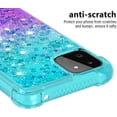 thumbnail image 4 of case for Samsung Galaxy A22 5G Case (Not 4G),Creativity Clear Gradient Quicksand Glitter Flowing Liquid Floating TPU Case Bling Diamond Sparkle Cover for Samsung Galaxy A22 5G JB Bluish Violet, 4 of 14