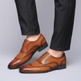 thumbnail image 4 of Zapatos brogue de corte bajo con cordones para uso formal, informal, cómodo y profesional para hombres Wmkox8yii 123q2358, 4 of 6
